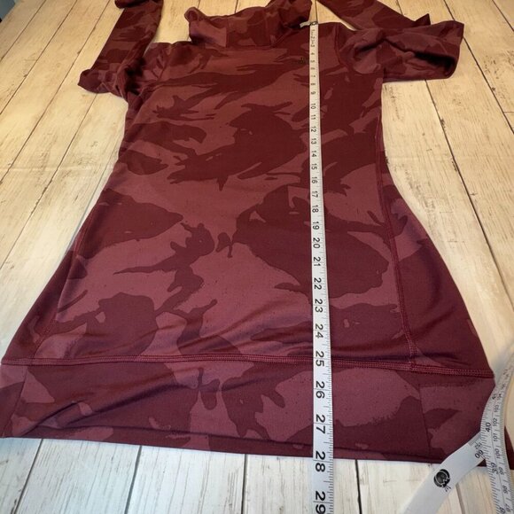 The North Face Women's S Hoodie Pullover Base Layer Flashdry Thumb Holes Maroon - Picture 9 of 9